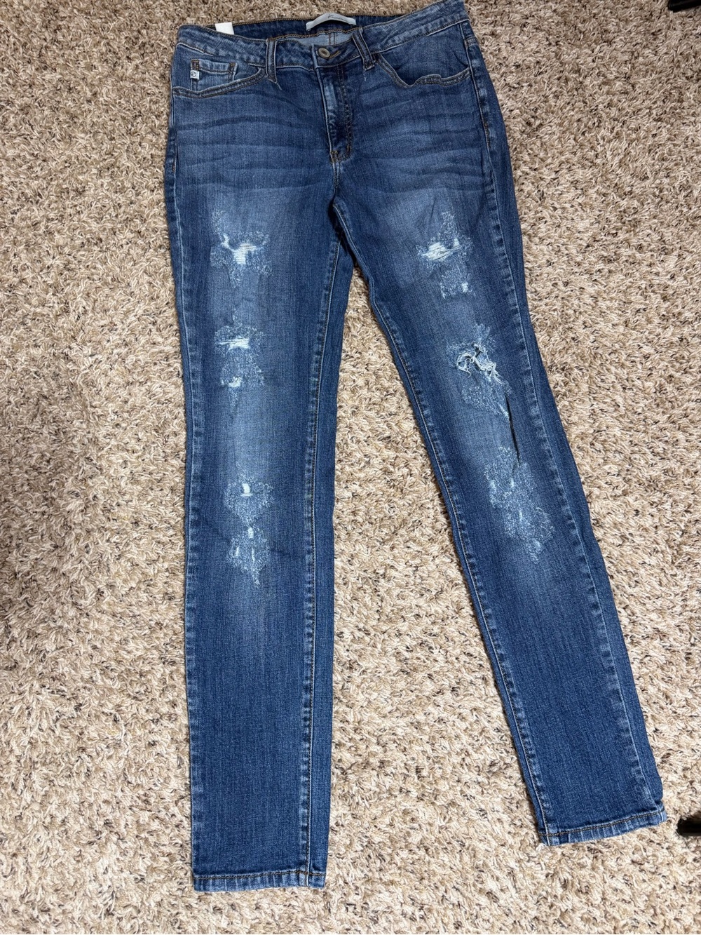 KanCan Blue Distressed Skinny Jeans